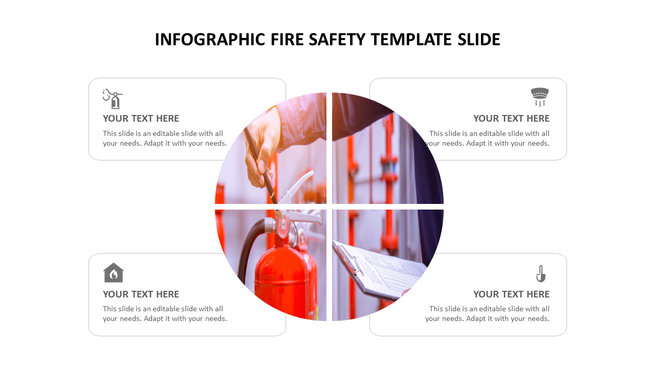 infographic fire safety template slide